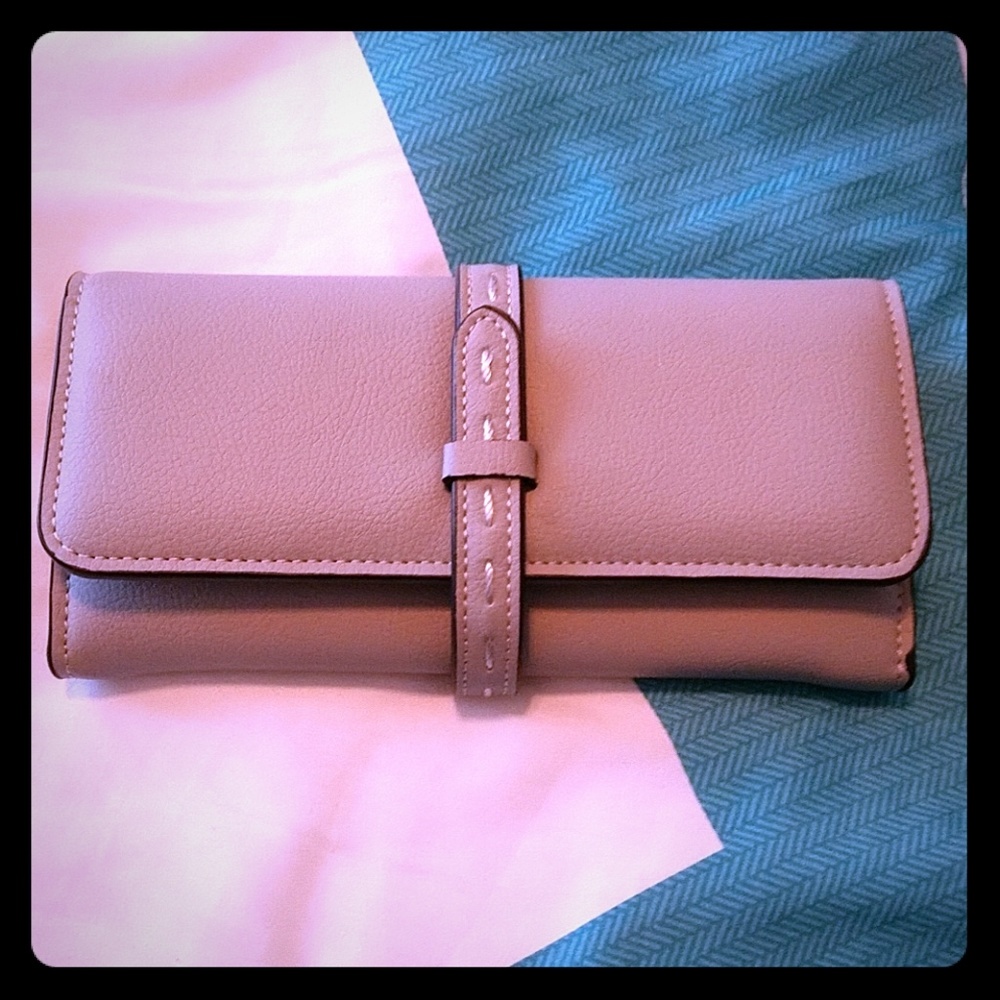 Light grey boho women's wallets